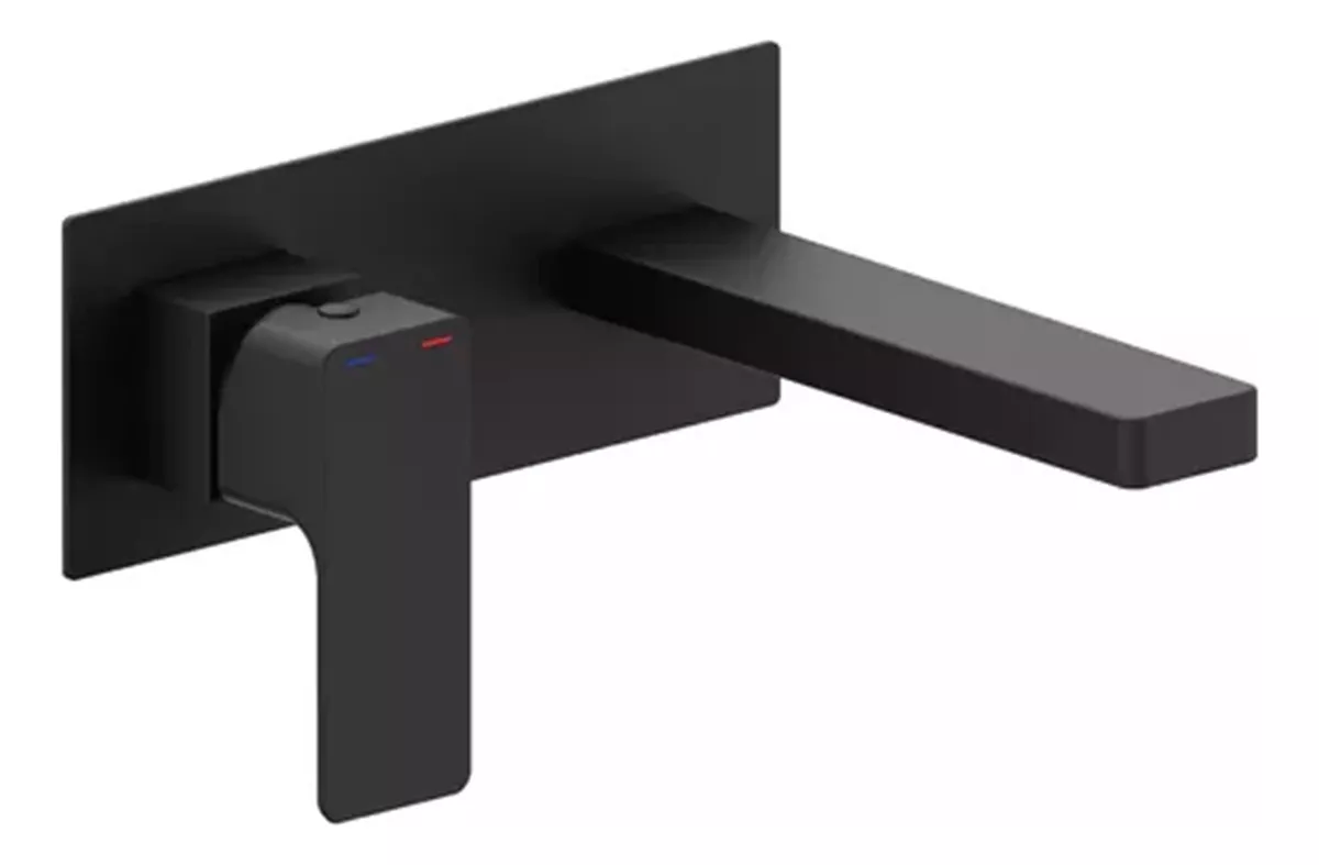 JUEGO DE LAVATORIO DE PARED ARQ NEGRO