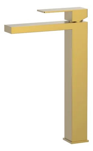 MONOCOMANDO ALTO PARA LAVATORIO CUBE ORO MATE