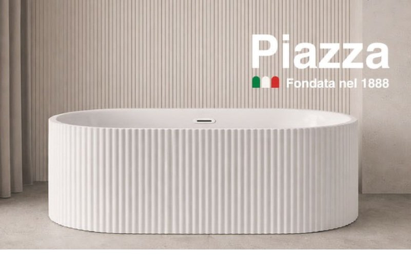 BAÑERA ISLA ONDULADA PIAZZA ACRILICO