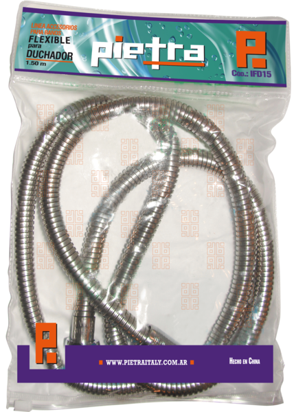 FLEXIBLE PARA DUCHA  1.5MTS PIETRA IFD15