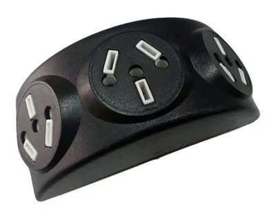 TRIPLE POLARIZADO NEGRO 3 PATAS GIRATORIAS
