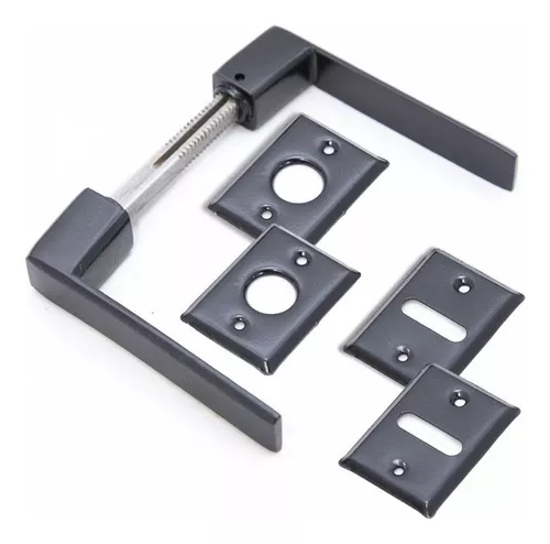 MANIJA BISELADA ALUMINIO NEGRO C/ROSETA CHAPA RIALPA