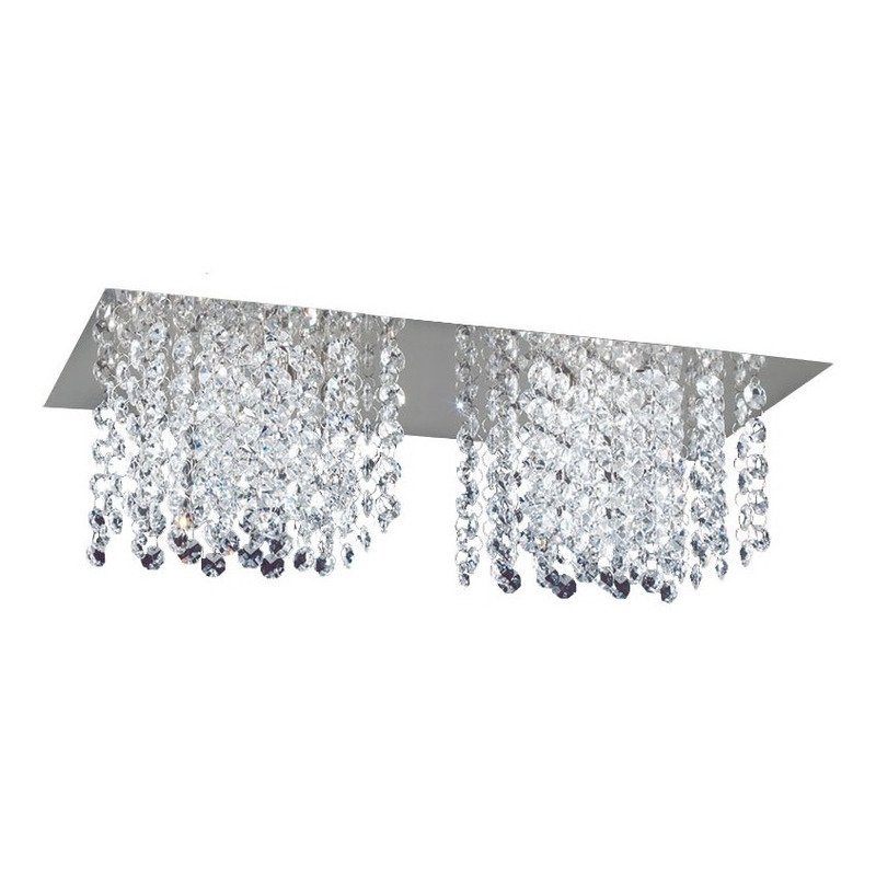 PLAFON TINA 2 LUCES G9 CROMO