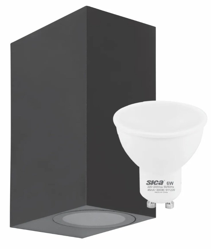BIDIRECCIONAL GU10 CUADRADO 12W SICA 3000K