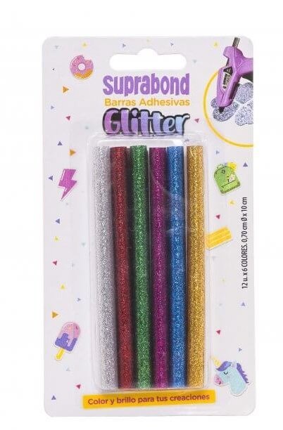 BARRAS ADHESIVAS GLITTER X 12 UNIDADES SUPRABOND