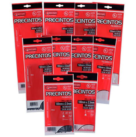 PRECINTOS TACSA 25x4.8mm NEGRO