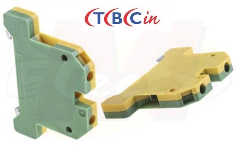 BORNERA DE PUESTA A TIERRA PARA CABLE 4MM RIEL DIN TBCIN