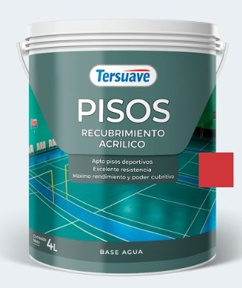 TERSPORT PISO 4LTS ROJO TERSUAVE