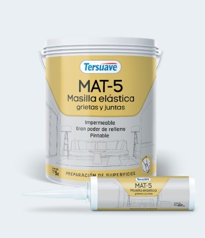 MAT5 MASILLA ELASTICA GRIETAS Y JUNTAS BCO 450GR