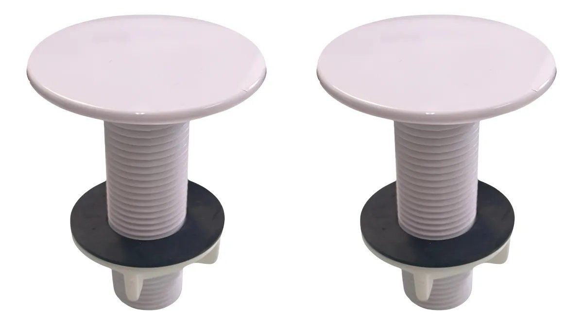 CUBRE AGUJERO BLANCO ABS REDONDO TG PLAST - 2 UNIDADES
