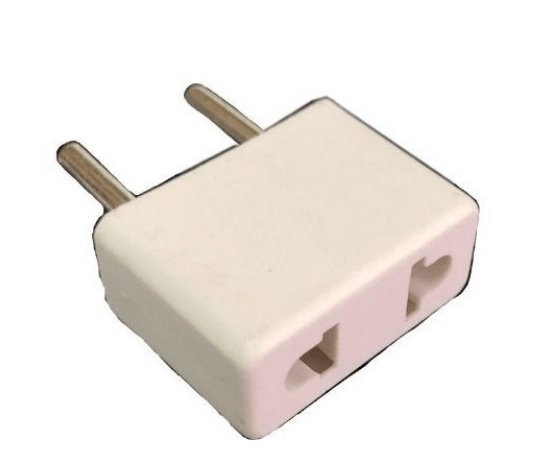ADAPTADOR AMERICANO 2 A 2 NEGRO REDONDO