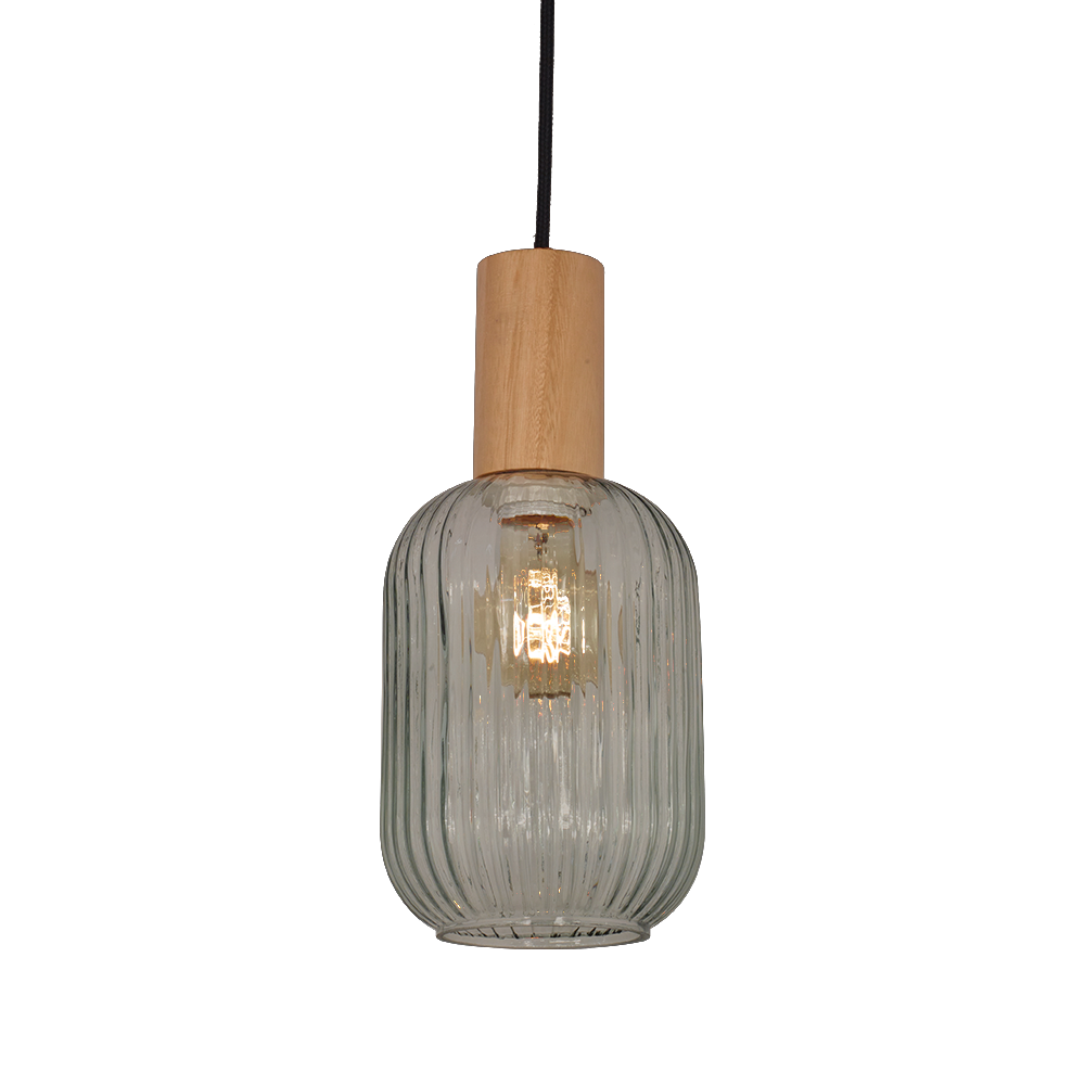 COLGANTE CALI 1 LUZ CROMO/TRANSPARENTE