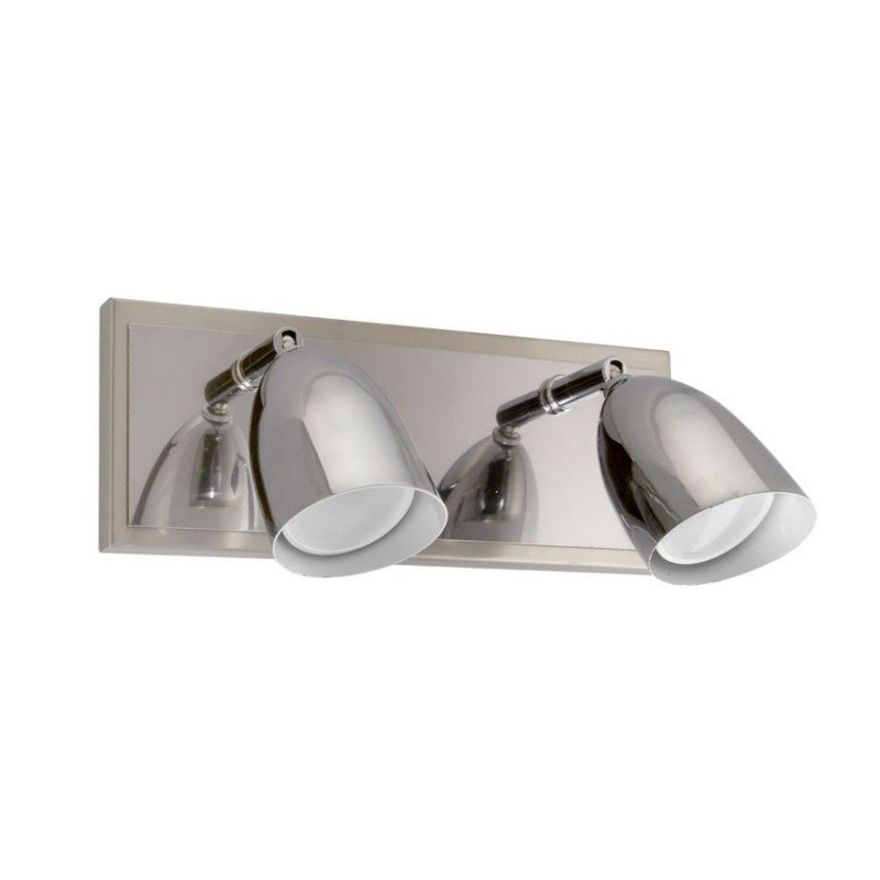 APLIQUE 2 LUCES EMMA BASE PLATIL/CROMO EM-D2-PB