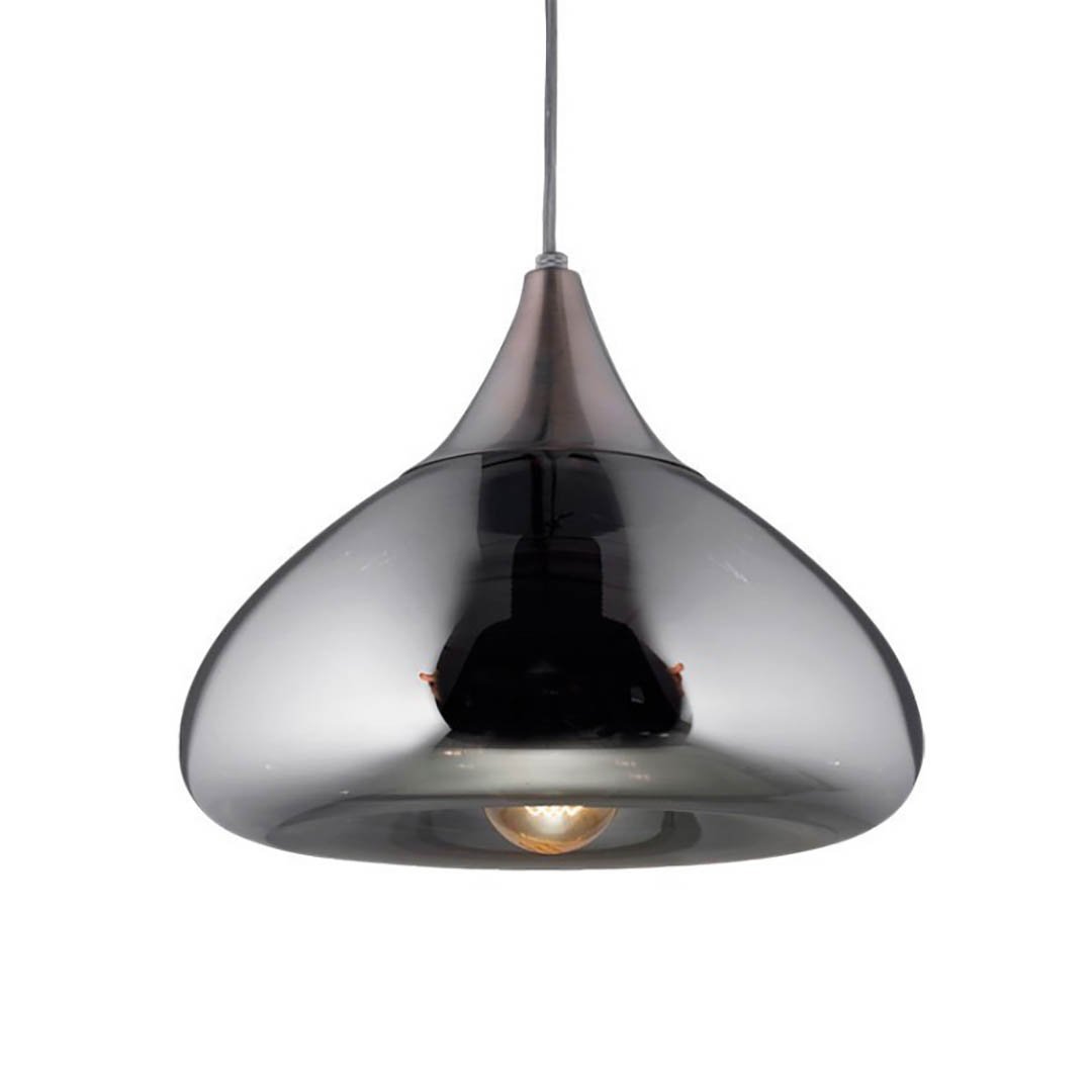 COLGANTE LORD 1 LUZ CROMO C/VIDRIO CROMO