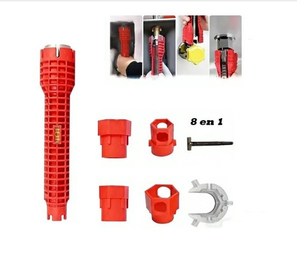 LLAVE LAVATORIO PLOMERO 8EN1 EVOL0050