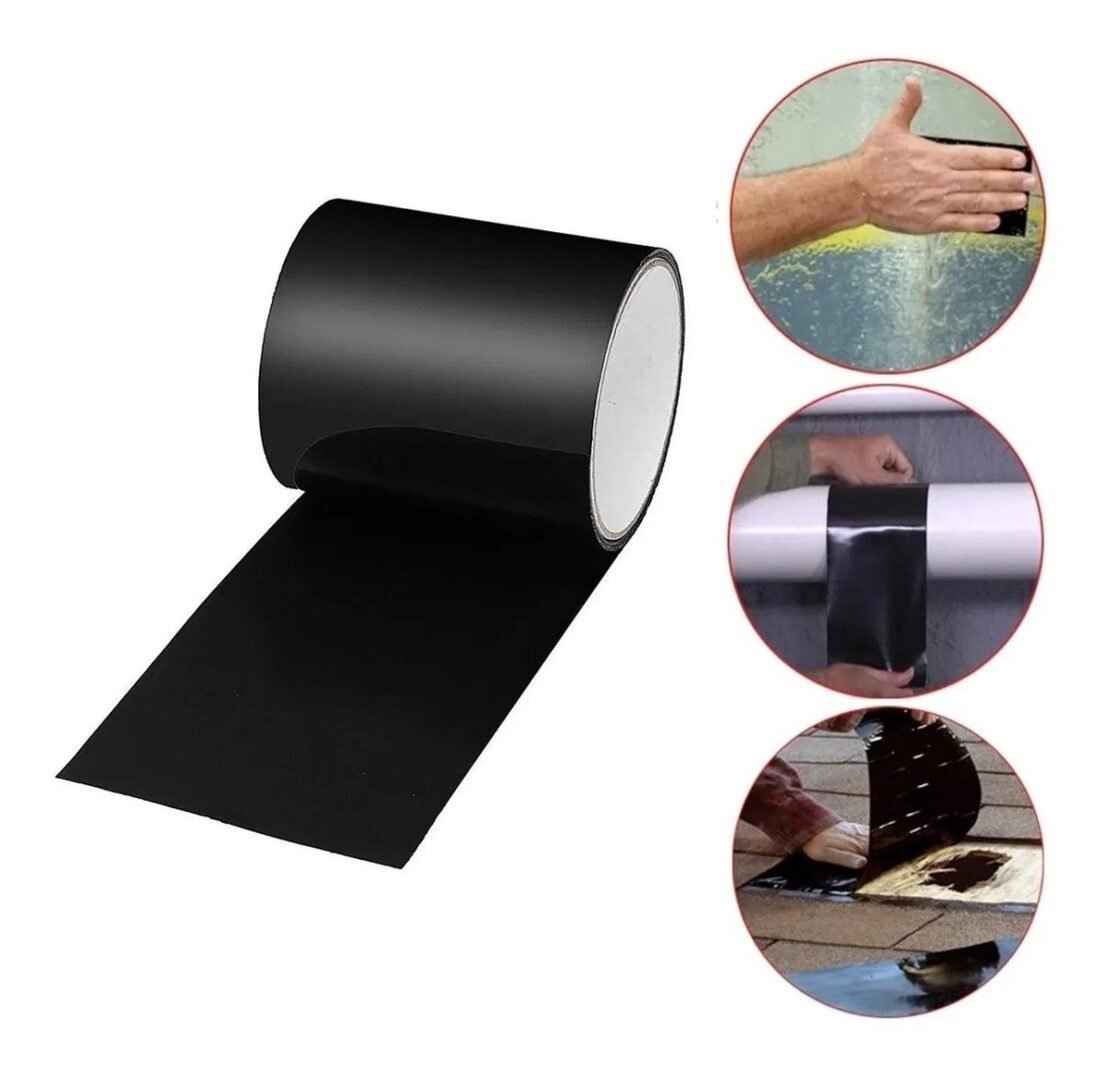 CINTA SELLADORA PARCHE NEGRA 5CM X 1.5MT BRACO