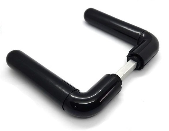 PICAPORTE PLASTICO NEGRA C/BOCALLAVE SELFIX REDONDA